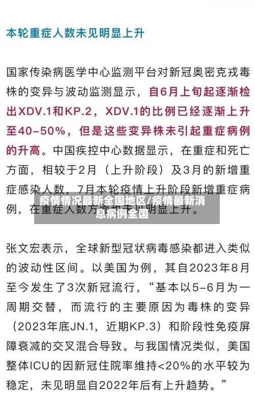 疫情情况最新全国地区/疫情最新消息病例全国