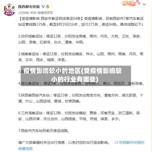 疫情影响较小的地区(受疫情影响较小的行业有哪些)-第2张图片