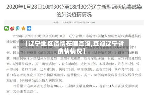 【辽宁地区疫情在哪查询,查询辽宁省疫情情况】-第1张图片