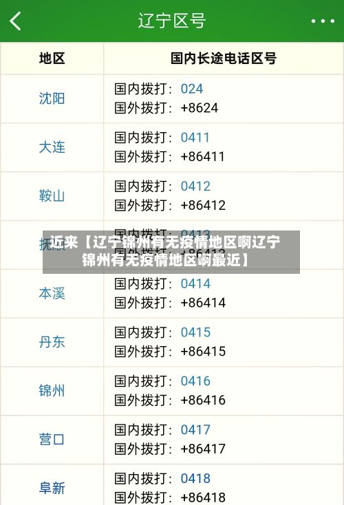 近来【辽宁锦州有无疫情地区啊辽宁锦州有无疫情地区啊最近】-第2张图片