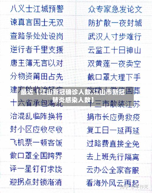 最近【江山新冠确诊人数,江山市新冠肺炎感染人数】-第2张图片