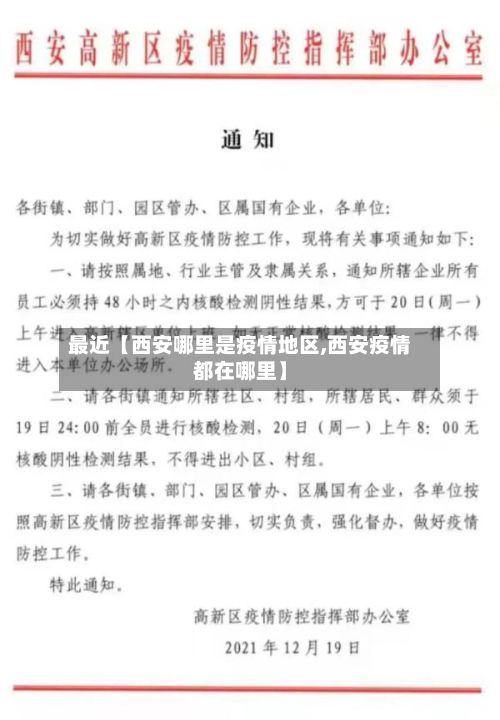 最近【西安哪里是疫情地区,西安疫情都在哪里】