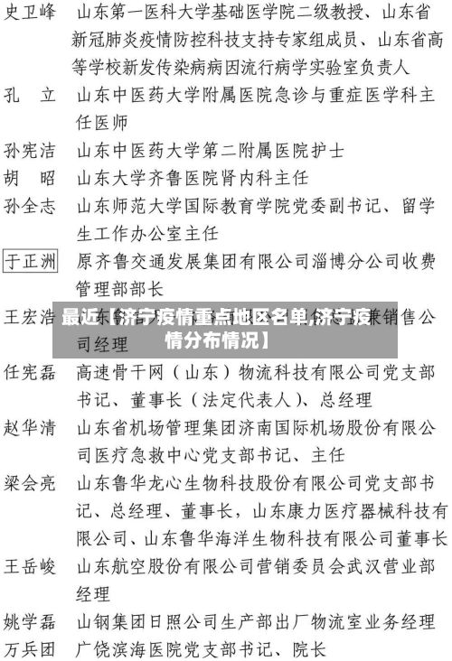 最近【济宁疫情重点地区名单,济宁疫情分布情况】-第2张图片