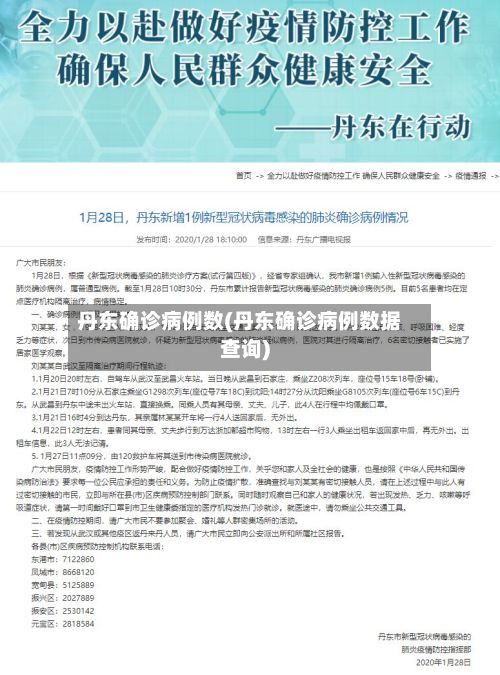 丹东确诊病例数(丹东确诊病例数据查询)-第2张图片