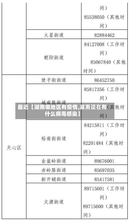 最近【湖南哪地区有疫情,湖南现在有什么病毒感染】
