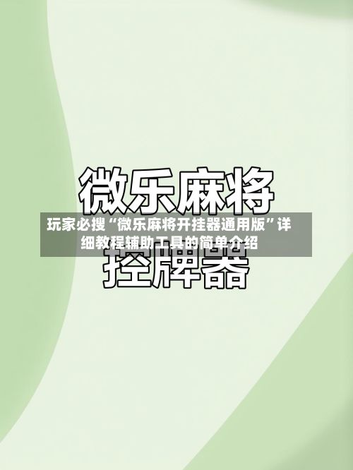 玩家必搜“微乐麻将开挂器通用版”详细教程辅助工具的简单介绍