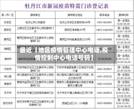 最近【地区疫情管理中心电话,疫情控制中心电话号码】