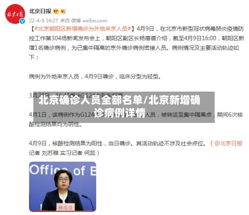 北京确诊人员全部名单/北京新增确诊病例详情-第2张图片