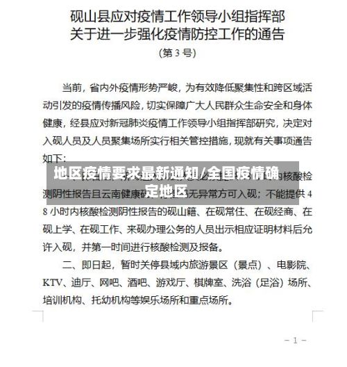 地区疫情要求最新通知/全国疫情确定地区-第1张图片