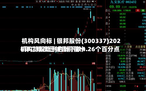 机构风向标 | 银邦股份(300337)2026年二季度已披露前前十
机构持股比例合计下跌4.26个百分点-第2张图片