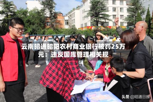 云南昭通昭阳农村商业银行被罚25万元:违反国库管理相关规-第2张图片