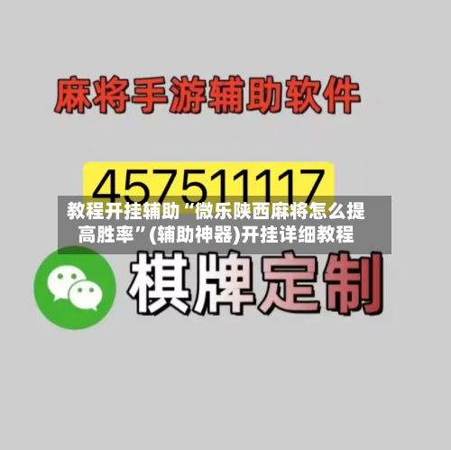 教程开挂辅助“微乐陕西麻将怎么提高胜率”(辅助神器)开挂详细教程