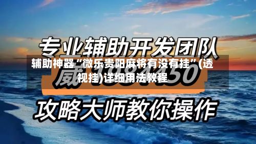 辅助神器“微乐贵阳麻将有没有挂”(透视挂)详细用法教程-第3张图片