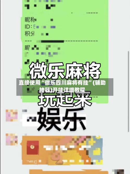 直接使用“微乐四川麻将有挂”(辅助神器)开挂详细教程