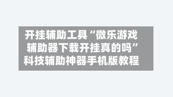 开挂辅助工具“微乐游戏辅助器下载开挂真的吗	”科技辅助神器手机版教程-第2张图片