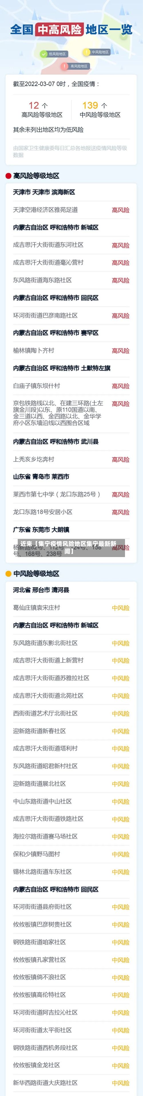 近来【集宁疫情风险地区集宁最新新闻】-第2张图片