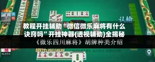 教程开挂辅助“微信微乐麻将有什么诀窍吗”开挂神器{透视辅助}全揭秘