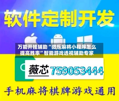 万能开挂辅助“微乐麻将小程序怎么提高胜率”智能游戏透视辅助专家