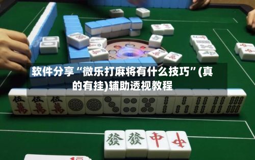 软件分享“微乐打麻将有什么技巧”(真的有挂)辅助透视教程-第2张图片