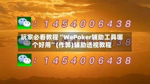 玩家必看教程“WePoker辅助工具哪个好用”(作弊)辅助透视教程-第3张图片