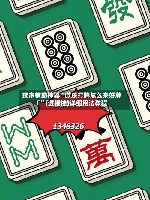 玩家辅助神器“微乐打牌怎么来好牌	”(透视挂)详细用法教程