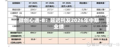 微创心通-B：延迟刊发2026年中期业绩-第2张图片