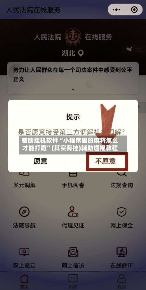 辅助挂机软件“小程序里的麻将怎么才能打赢”(其实有挂)辅助透视教程-第2张图片