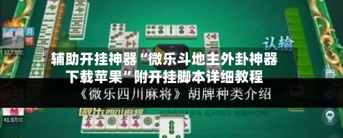 辅助开挂神器“微乐斗地主外卦神器下载苹果”附开挂脚本详细教程-第3张图片