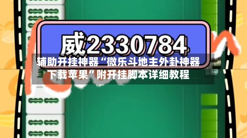 辅助开挂神器“微乐斗地主外卦神器下载苹果”附开挂脚本详细教程