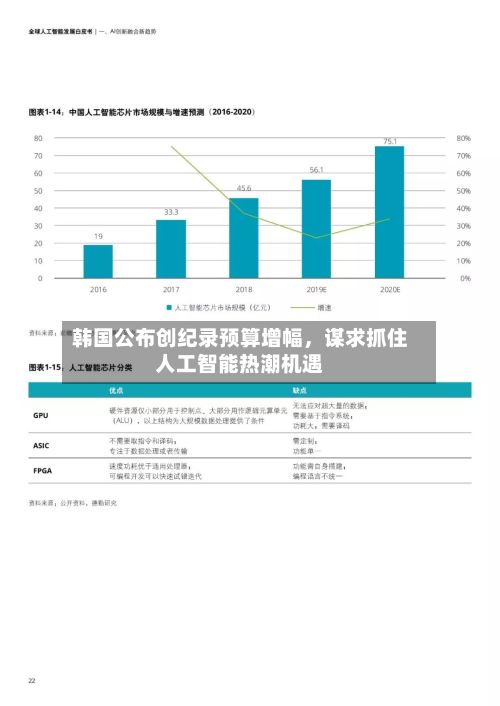 韩国公布创纪录预算增幅，谋求抓住人工智能热潮机遇