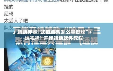 辅助神器“决胜游戏怎么拿好牌”+透视挂	”开挂辅助软件教程-第2张图片